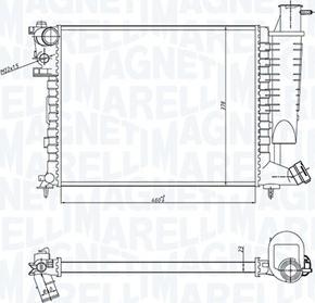 Magneti Marelli 350213183400 - Radiatore, Raffreddamento motore autozon.pro