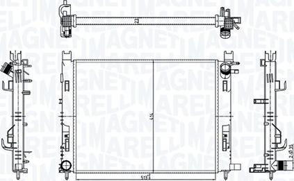 Magneti Marelli 350213182100 - Radiatore, Raffreddamento motore autozon.pro