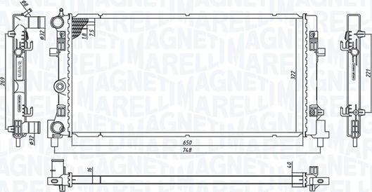 Magneti Marelli 350213182300 - Radiatore, Raffreddamento motore autozon.pro