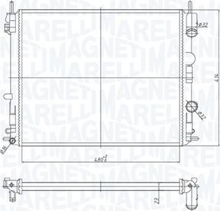 Magneti Marelli 350213182200 - Radiatore, Raffreddamento motore autozon.pro