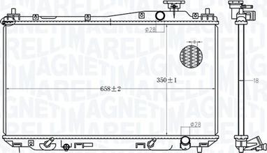 Magneti Marelli 350213182700 - Radiatore, Raffreddamento motore autozon.pro