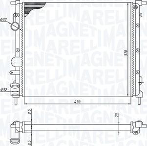 Magneti Marelli 350213187900 - Radiatore, Raffreddamento motore autozon.pro