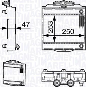 Magneti Marelli 350213139300 - Radiatore, Raffreddamento motore autozon.pro