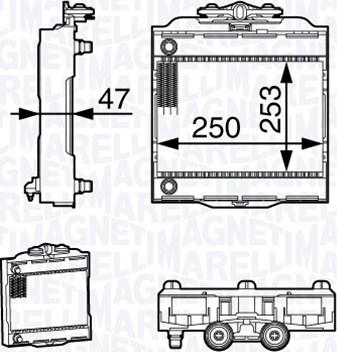 Magneti Marelli 350213139200 - Radiatore, Raffreddamento motore autozon.pro