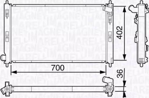 Magneti Marelli 350213134900 - Radiatore, Raffreddamento motore autozon.pro