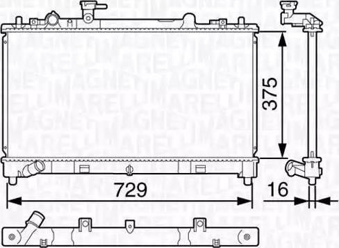 Magneti Marelli 350213134800 - Radiatore, Raffreddamento motore autozon.pro