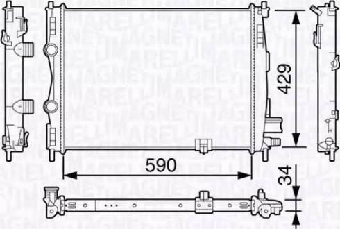 Magneti Marelli 350213135900 - Radiatore, Raffreddamento motore autozon.pro