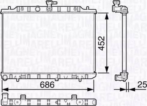 Magneti Marelli 350213135500 - Radiatore, Raffreddamento motore autozon.pro