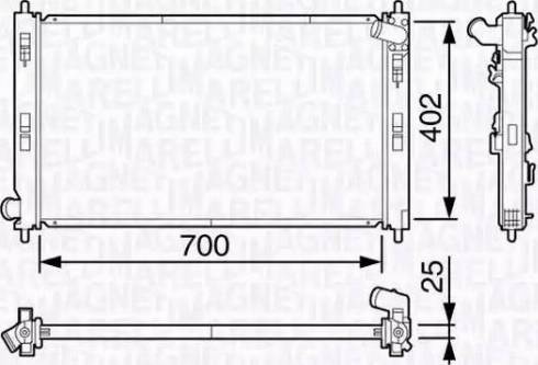 Magneti Marelli 350213135100 - Radiatore, Raffreddamento motore autozon.pro