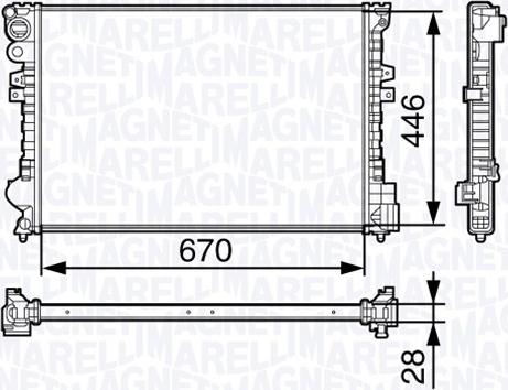 Magneti Marelli 350213131400 - Radiatore, Raffreddamento motore autozon.pro