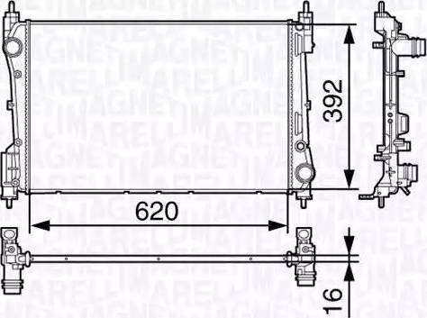 Magneti Marelli 350213131500 - Radiatore, Raffreddamento motore autozon.pro