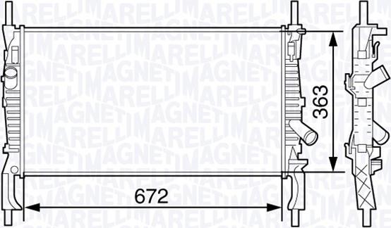 Magneti Marelli 350213131800 - Radiatore, Raffreddamento motore autozon.pro