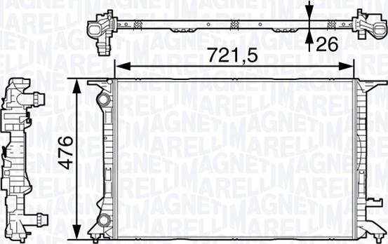 Magneti Marelli 350213138400 - Radiatore, Raffreddamento motore autozon.pro