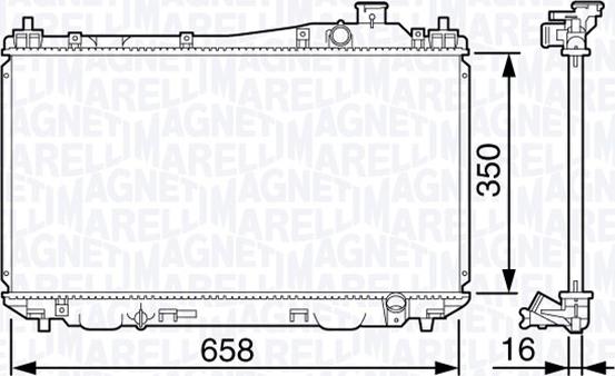 Magneti Marelli 350213133000 - Radiatore, Raffreddamento motore autozon.pro