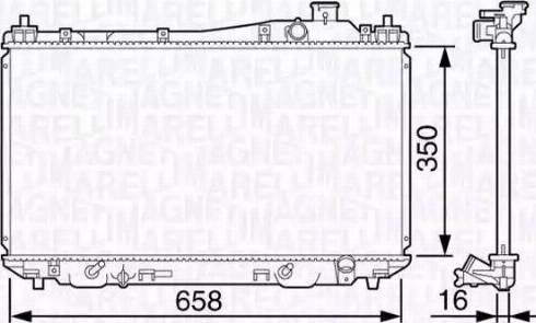 Magneti Marelli 350213132900 - Radiatore, Raffreddamento motore autozon.pro