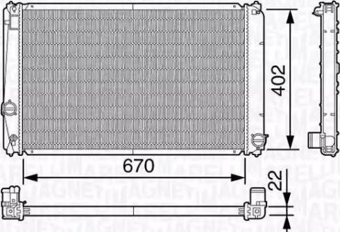 Magneti Marelli 350213137900 - Radiatore, Raffreddamento motore autozon.pro