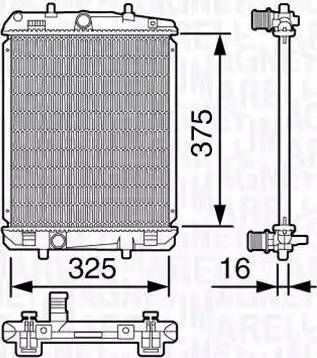 Magneti Marelli 350213137200 - Radiatore, Raffreddamento motore autozon.pro