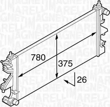 Magneti Marelli 350213129400 - Radiatore, Raffreddamento motore autozon.pro