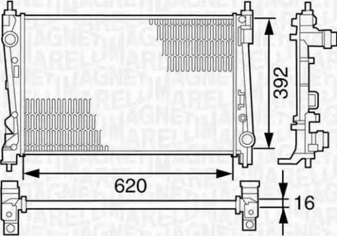 Magneti Marelli 350213124900 - Radiatore, Raffreddamento motore autozon.pro