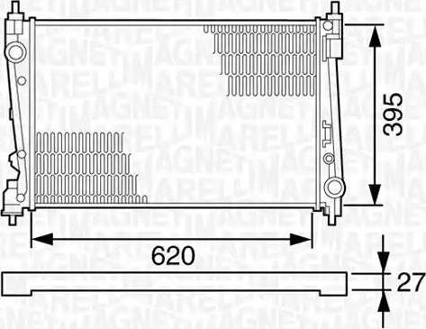 Magneti Marelli 350213124800 - Radiatore, Raffreddamento motore autozon.pro