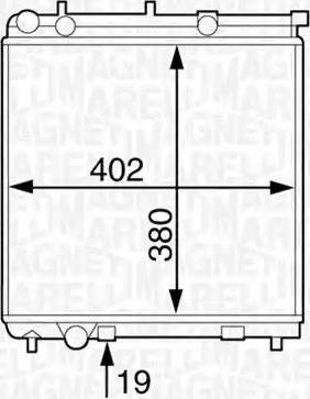 Magneti Marelli 350213125800 - Radiatore, Raffreddamento motore autozon.pro