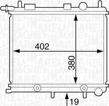 Magneti Marelli 350213125700 - Radiatore, Raffreddamento motore autozon.pro