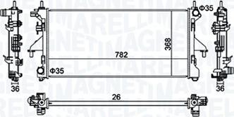 Magneti Marelli 350213126900 - Radiatore, Raffreddamento motore autozon.pro