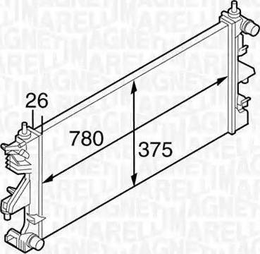 Magneti Marelli 350213126800 - Radiatore, Raffreddamento motore autozon.pro