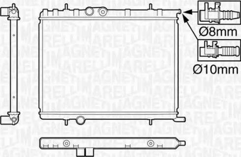 Magneti Marelli 350213120009 - Radiatore, Raffreddamento motore autozon.pro