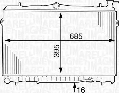 Magneti Marelli 350213123900 - Radiatore, Raffreddamento motore autozon.pro