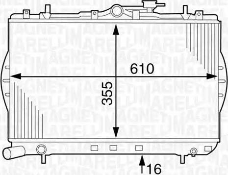 Magneti Marelli 350213123600 - Radiatore, Raffreddamento motore autozon.pro