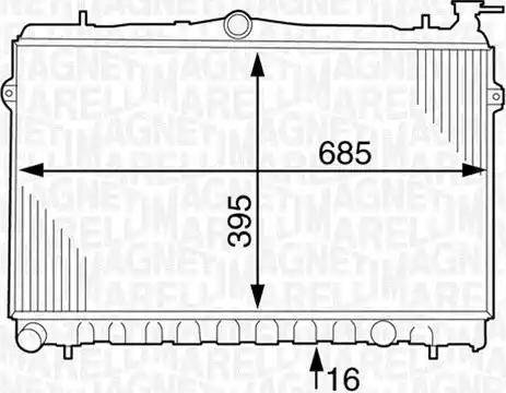 Magneti Marelli 350213123800 - Radiatore, Raffreddamento motore autozon.pro