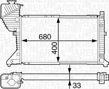 Magneti Marelli 350213123200 - Radiatore, Raffreddamento motore autozon.pro