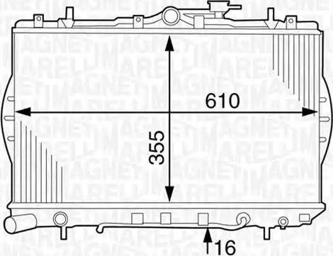 Magneti Marelli 350213123700 - Radiatore, Raffreddamento motore autozon.pro