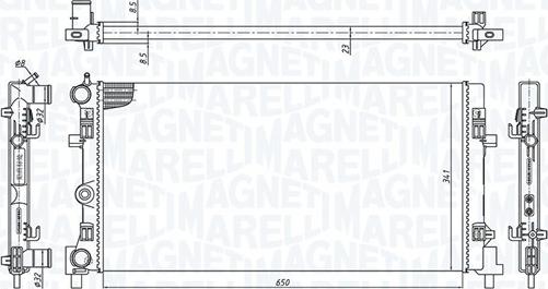 Magneti Marelli 350213127900 - Radiatore, Raffreddamento motore autozon.pro