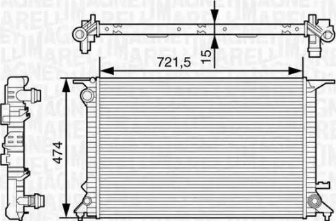 Magneti Marelli 350213127600 - Radiatore, Raffreddamento motore autozon.pro