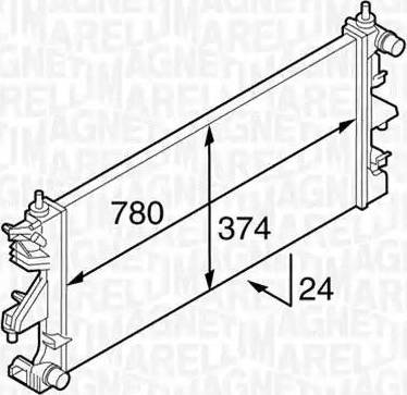 Magneti Marelli 350213127100 - Radiatore, Raffreddamento motore autozon.pro