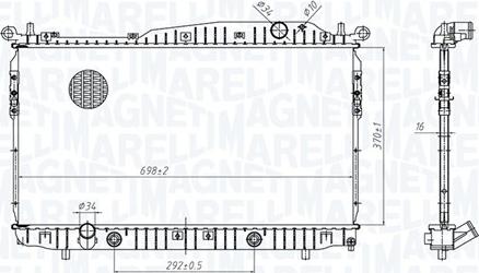 Magneti Marelli 350213179600 - Radiatore, Raffreddamento motore autozon.pro