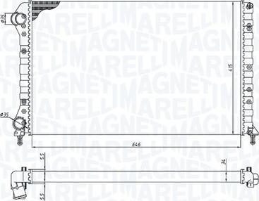 Magneti Marelli 350213179000 - Radiatore, Raffreddamento motore autozon.pro