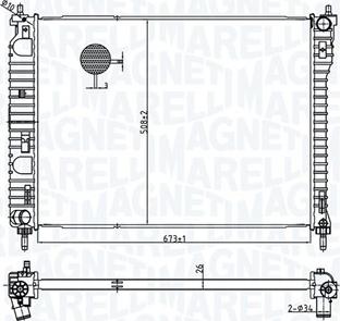 Magneti Marelli 350213179800 - Radiatore, Raffreddamento motore autozon.pro