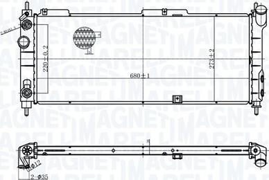 Magneti Marelli 350213174400 - Radiatore, Raffreddamento motore autozon.pro