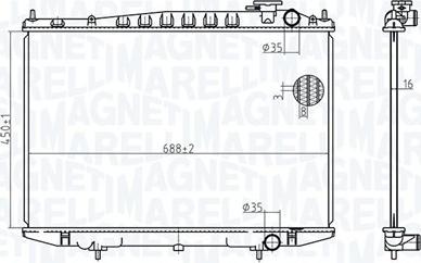 Magneti Marelli 350213174500 - Radiatore, Raffreddamento motore autozon.pro