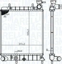 Magneti Marelli 350213174800 - Radiatore, Raffreddamento motore autozon.pro