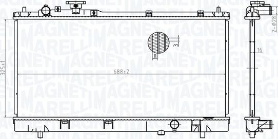 Magneti Marelli 350213175400 - Radiatore, Raffreddamento motore autozon.pro