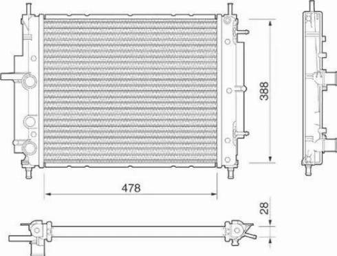 Magneti Marelli 350213175000 - Radiatore, Raffreddamento motore autozon.pro