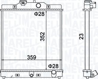 Magneti Marelli 350213175100 - Radiatore, Raffreddamento motore autozon.pro