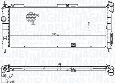 Magneti Marelli 350213175300 - Radiatore, Raffreddamento motore autozon.pro