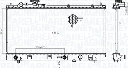 Magneti Marelli 350213175200 - Radiatore, Raffreddamento motore autozon.pro