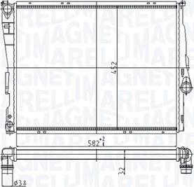 Magneti Marelli 350213176800 - Radiatore, Raffreddamento motore autozon.pro