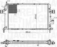 Magneti Marelli 350213176700 - Radiatore, Raffreddamento motore autozon.pro